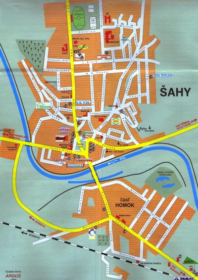 map of Šahy